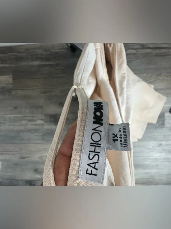 Fashion Nova Cream Mini Dress with criss cross open back - 1X - Picture 7 of 7